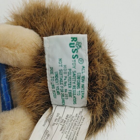 Vintage Russ Berrie 4" Leafy Lane Plush Hedgehog "B" Stuffed Animal - Picture 6 of 6